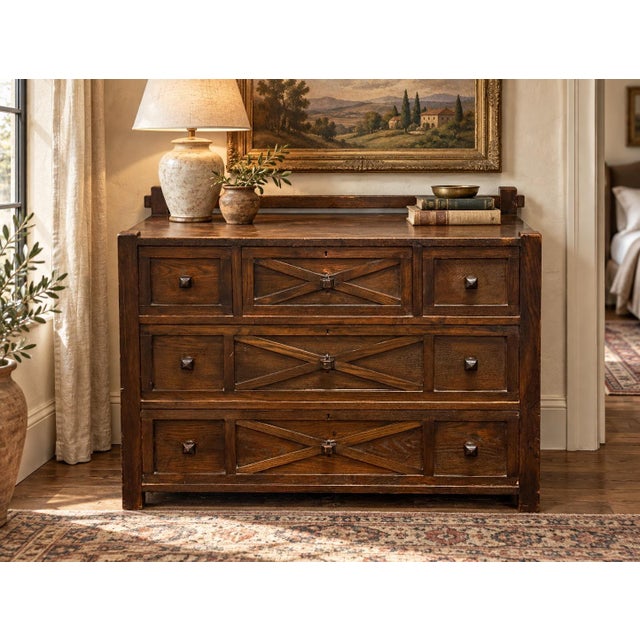 Early 20th Century Solid Oak Mission Style Chest For Sale - Image 10 of 10