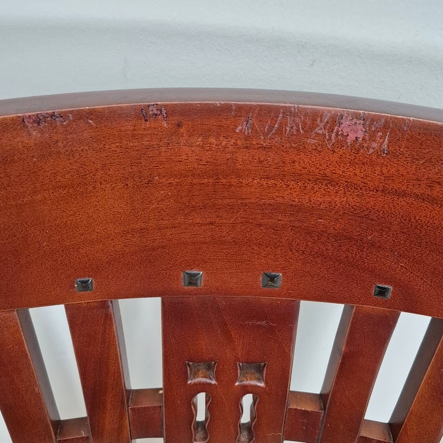 Late 20th Century Blacker House Mahogany Side Chairs in the Style of Greene and Greene Arts & Crafts, a Pair For Sale - Image 16 of 18