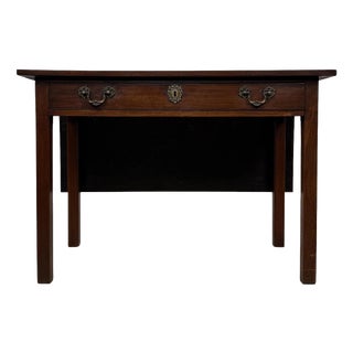 Antique English Georgian Mahogany Drop-Leaf Writing Table, 1700s For Sale