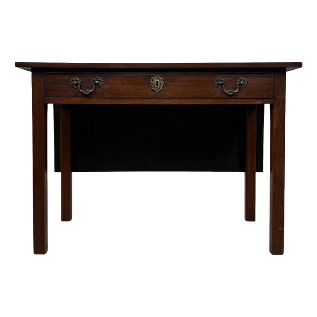 Antique English Georgian Mahogany Drop-Leaf Writing Table, 1700s For Sale
