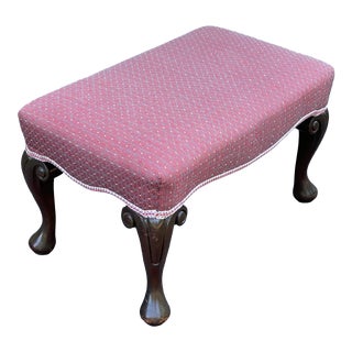 Mahogany Queen Anne Footstool For Sale