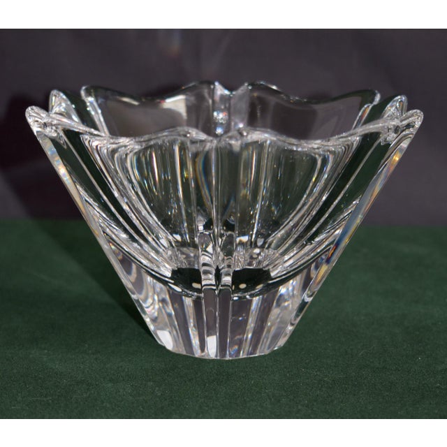 Orrefors Orrefors Crystal Bowl Lars Hellsten Orion Heavy Sticker Signed For Sale - Image 4 of 15