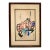 Early 20th Century Japanese Woodblock Print, Samurai Warrior, Stamped & Framed, 21"h (B) For Sale