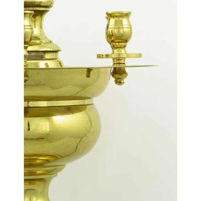 Heavy Brass Regency Table Lamps With Candelabra - a Pair For Sale In Chicago - Image 6 of 7