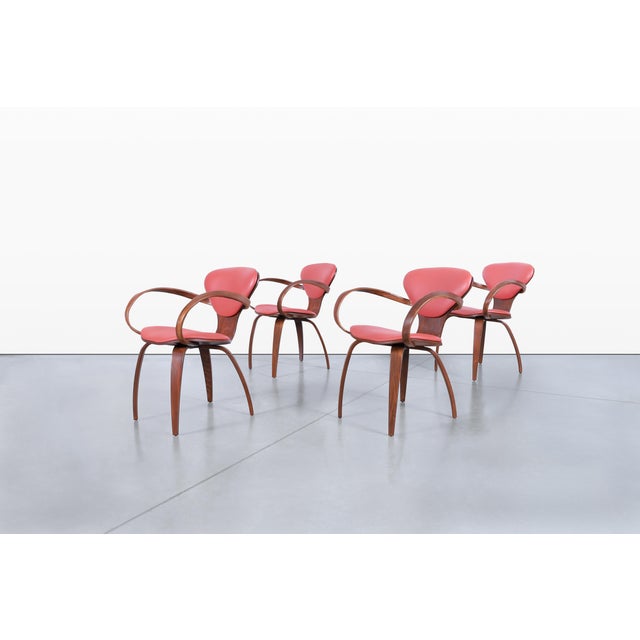 Mid-Century Modern Vintage Sculptural Walnut “Pretzel” Armchairs by Plycraft For Sale - Image 3 of 14