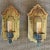 1920s Wood and Brass Original Hand-Painted Wall Sconces - a Pair For Sale In Los Angeles - Image 6 of 13