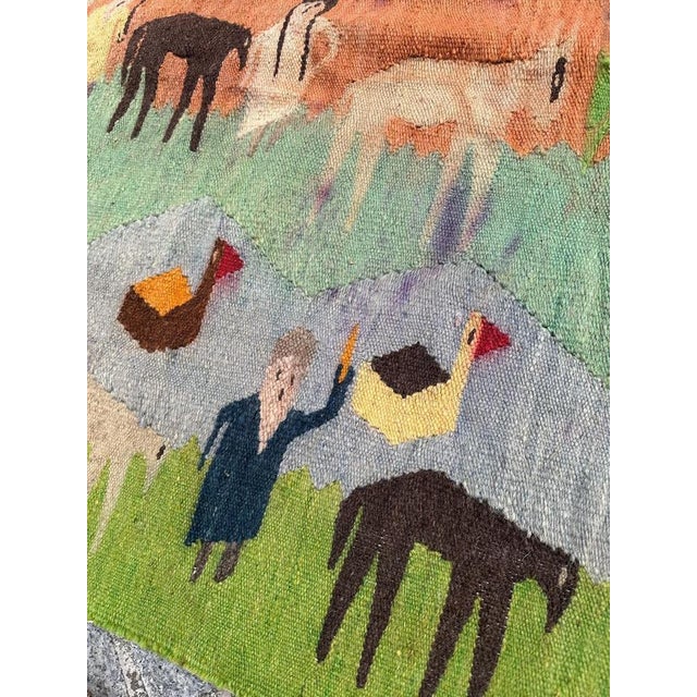 Vintage Egyptian Tapestry, 1950s For Sale - Image 10 of 18