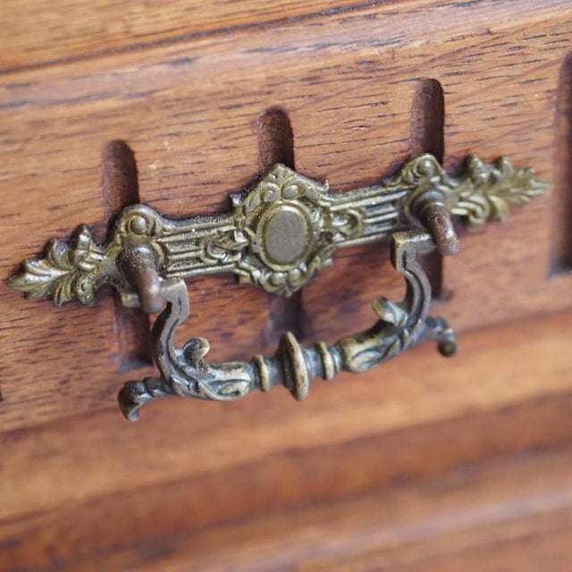 Gründerzeit Oak Wardrobe with Mirror, 1890 For Sale - Image 3 of 18