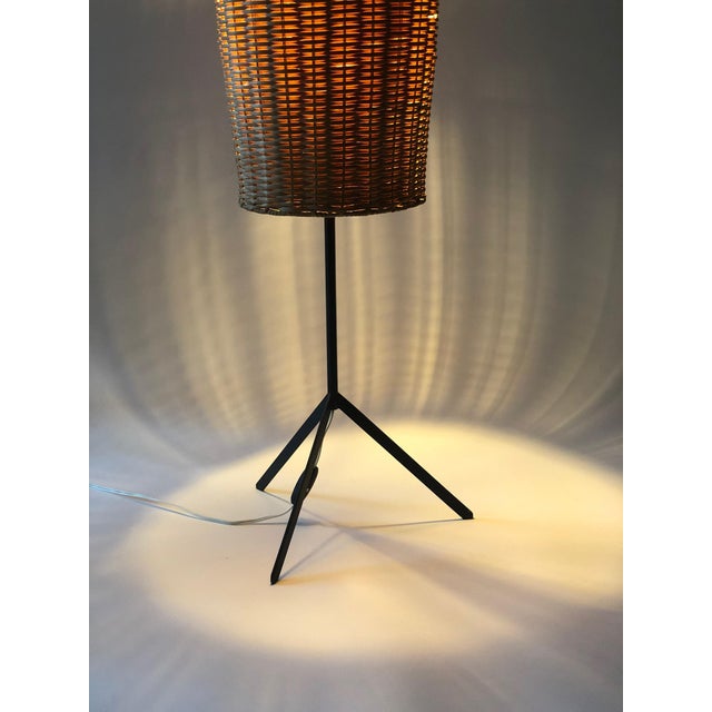 Mid-Century Austrian Wicker Renee Floor Lamp attributed to J.T. Kalmar, 1960s For Sale - Image 17 of 18