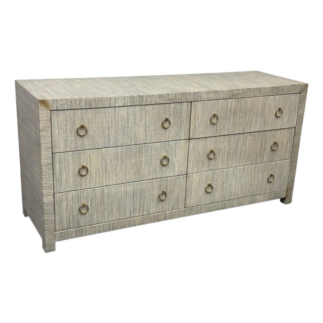 Serena & Lily Linen Wrapped Driftway Dresser For Sale
