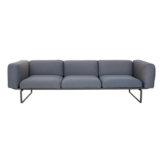 Fabric 8 Four-Seater Sofa in Blue Grey from Cassina For Sale