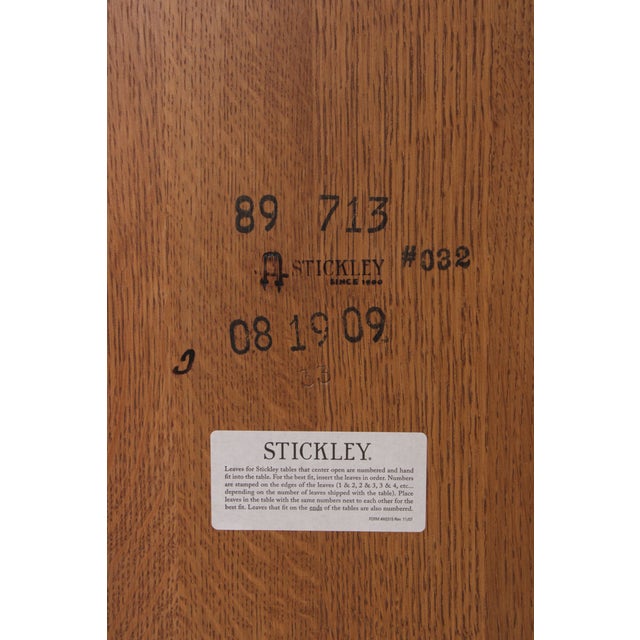 Stickley Round Mission Oak Dining Room Table For Sale - Image 17 of 18