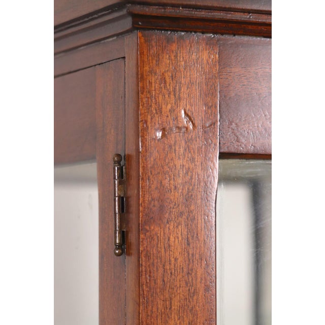 Traditional Vintage Mahogany Dark Tone Medical Display Cabinet For Sale - Image 3 of 16