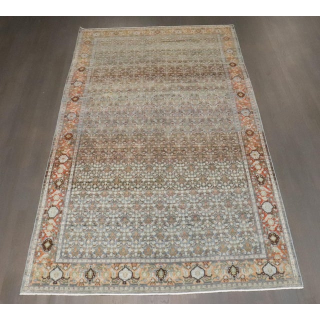 Antique Persian Senneh Gallery Rug - 5'8" x 10'6" For Sale - Image 4 of 9