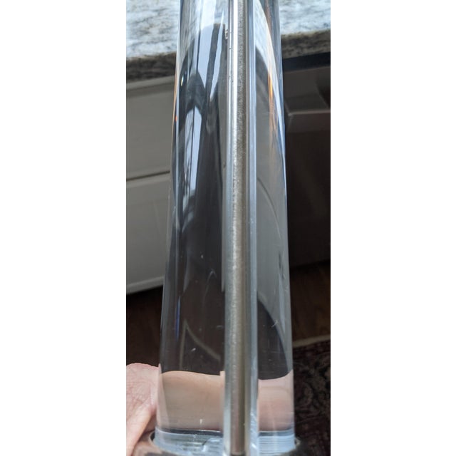 Modern Lucite Column Table Lamp For Sale - Image 10 of 10