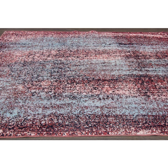 Abstract Mid 20th Century Vintage Overdyed Rug For Sale - Image 3 of 6
