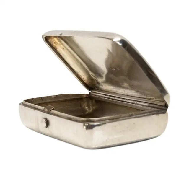 Antique Engraved 84 Silver Niello Tobacco Case Box, 1886 For Sale - Image 9 of 11