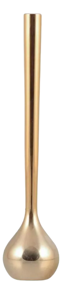 Tall and Narrow Necked Brass Vase by Otto Rasmussen for Design Asmussen, 1970s