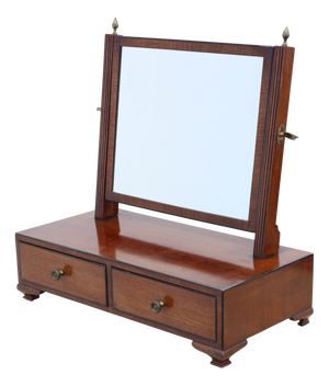 Antique Georgian Mahogany Dressing Table Swing Mirror, Early 19th Century