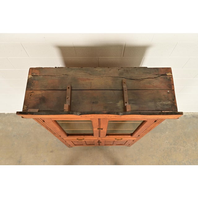 Antique Victorian Carved Oak Glass Front Bookcase or Dining Cabinet, Circa 1900 For Sale - Image 14 of 17