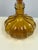 Amber Vintage Diamond Star Amber Ribbed Glass Decanter For Sale - Image 8 of 12