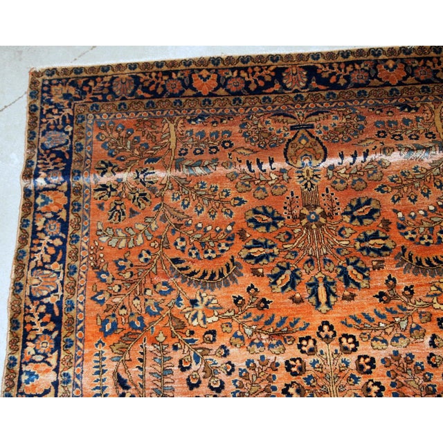1920s, Handmade Antique Persian Sarouk Rug 4' X 6.4' For Sale In New York - Image 6 of 7