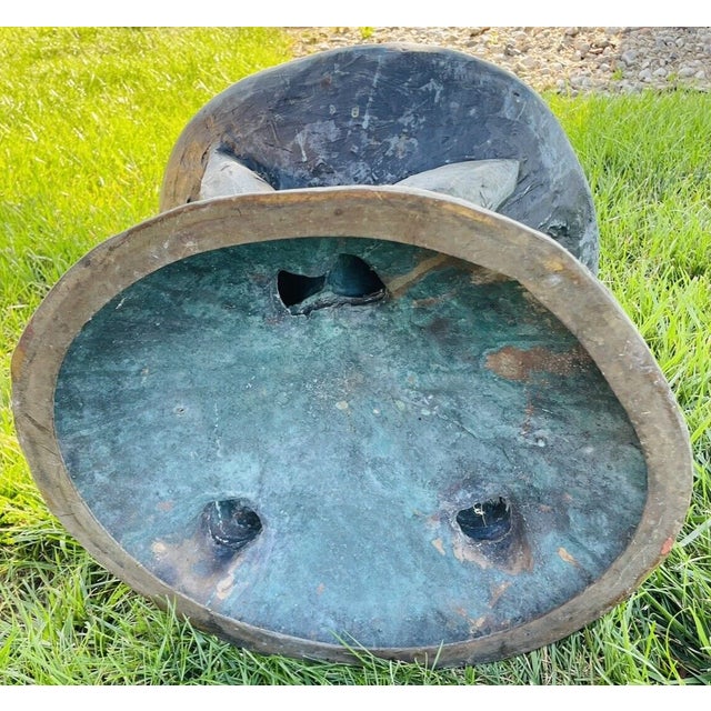 Gene Summers F31a Stool Set Bronze Outdoor Table Plant Stands 80s Brutalist For Sale - Image 13 of 16