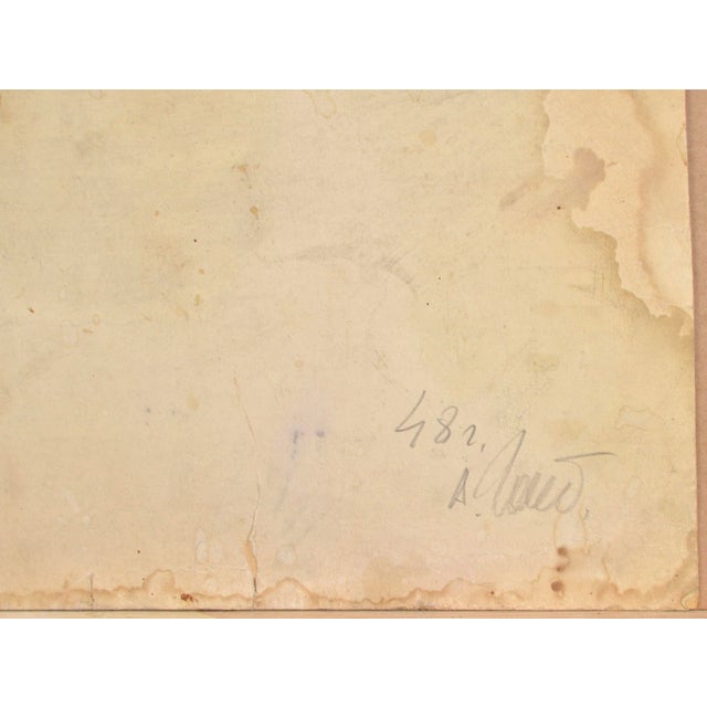 Paper Alber Goltjakov, Construction Work, 1957, Mixed Media on Paper For Sale - Image 7 of 8