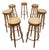 Vintage Wooden Swirl Barstools, 1970s, Set of 7 For Sale
