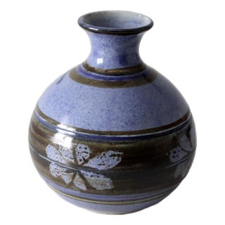 Vintage Handmade Studio Pottery Vase For Sale