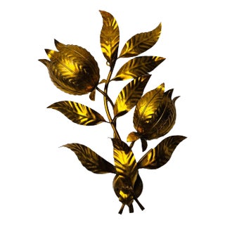 Florentine Flower Shape Wall Lamp by Hans Kögl, Germany, 1950s For Sale