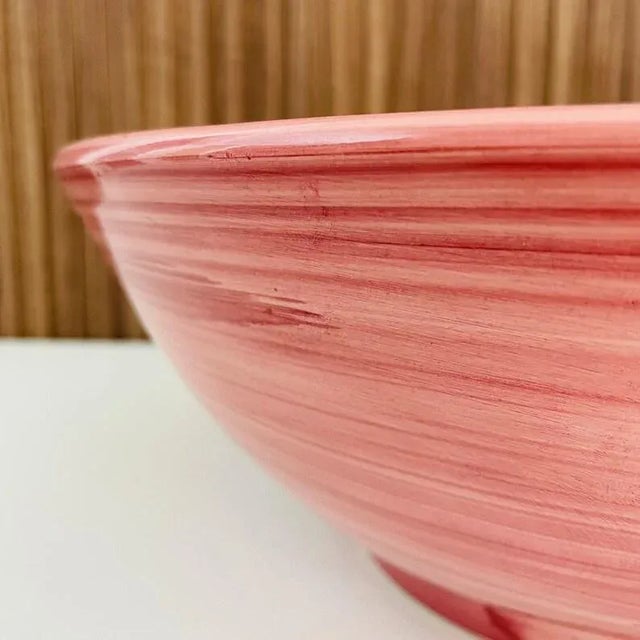 Ceramic Pink Ceramic Countertop Round Sink, Handmade For Sale - Image 7 of 7