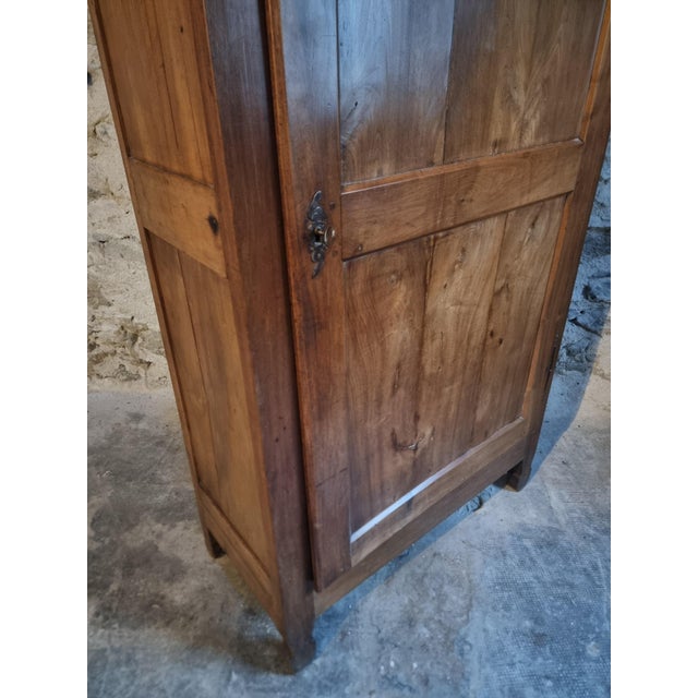 Antique French Cherrywood Bonnetière Linen Cabinet For Sale - Image 15 of 18