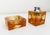 1970s Amber Glass Lighter & Ashtray in the Style of Antonio Imperatore, Italy - Set of 2 For Sale In Sacramento - Image 6 of 10