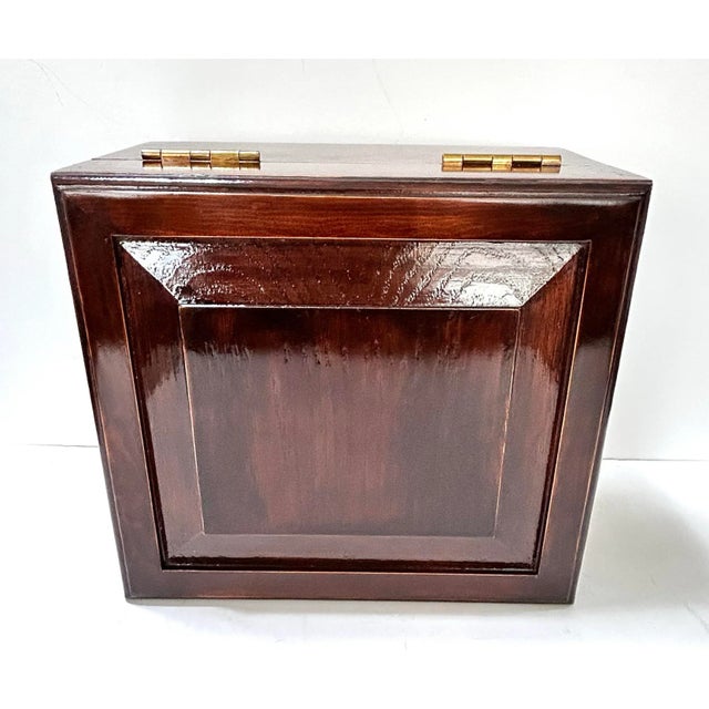 1960s 1960s Solid Oak Keepsake Box – Vintage Wooden Storage Box – Library Shelf Decor For Sale - Image 5 of 8