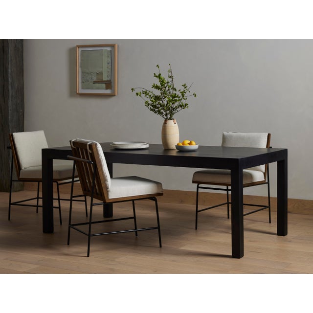 Four Hands Isador Dining Table, Black Wash Poplar For Sale - Image 4 of 11