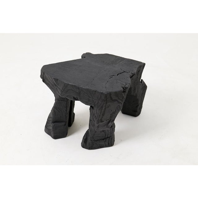 Wood Sculptural Hardwood Stool by Logniture For Sale - Image 7 of 18