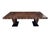 This exceptional large-scale executive dining table showcases the dramatic elegance of richly figured Macassar ebony...