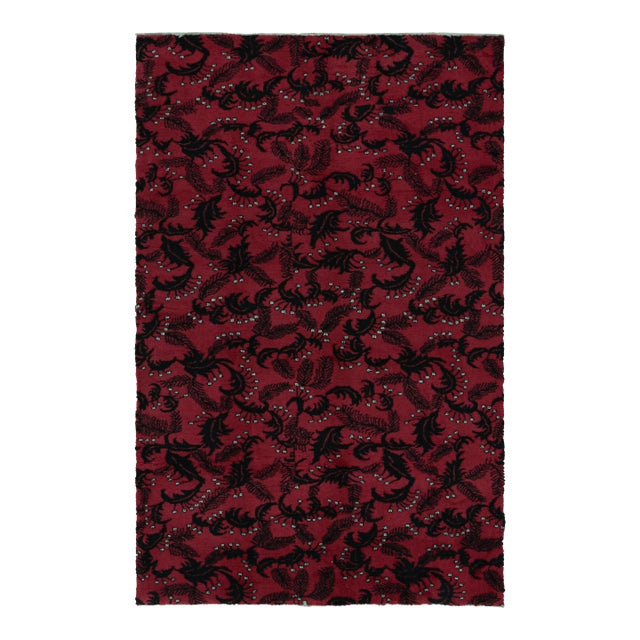 1960s Vintage Zeki Muren Rug in Red With Abstract All Over Pattern For Sale