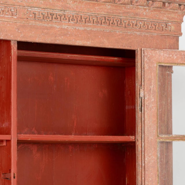 Red Painted Gustavian Bookcase Display Cabinet, Sweden Circa 1790-1820 For Sale - Image 10 of 12