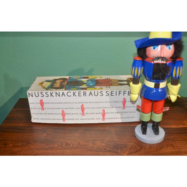 Wood German Nutcracker in Original Box, 1970s For Sale - Image 7 of 12