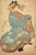 Japanese Set of 2 Edo Era (Ca 1850s) Japanese Woodblock Prints of Bijin-Ga / Geisha – Newly Framed For Sale - Image 3 of 6