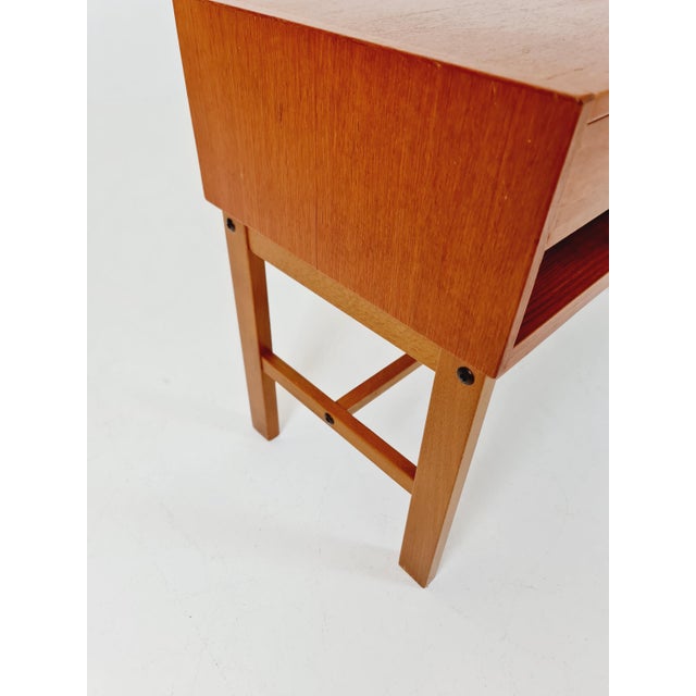 Danish Teak Hallway Telephone Table by Jörgen Maahr / Otto Nielsen, 1960s For Sale - Image 10 of 11