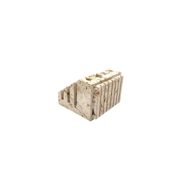 Travertine Desk Organizer by Enzo Mari for Fratelli Mannelli, Italy, 1970s For Sale - Image 14 of 18
