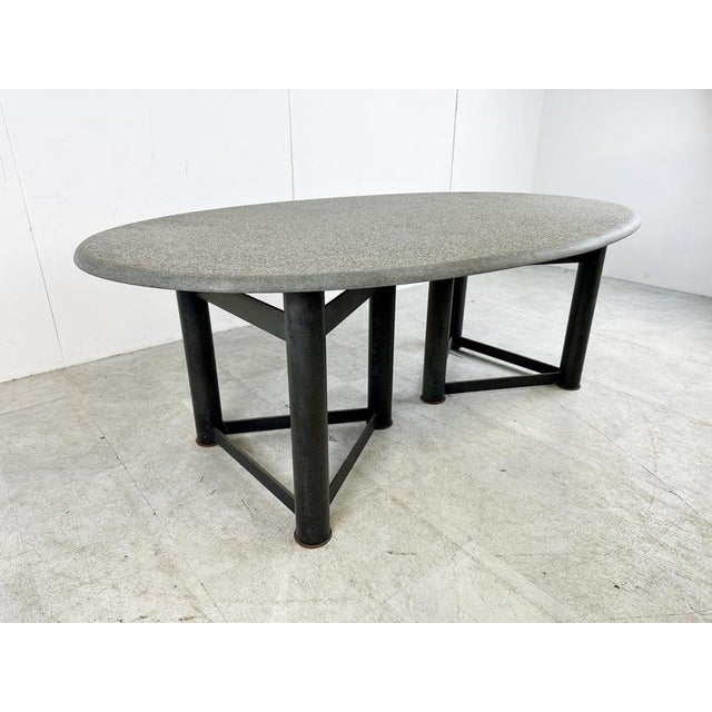Black Oval Dining Table by Jan Vlug, 1970s For Sale - Image 8 of 12
