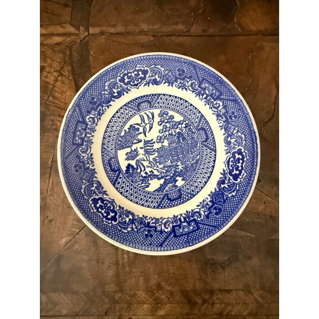 Ceramic Vintage Blue Willow Bread Plates 6.25 Inch Blue and White Transferware - Set of 4 For Sale - Image 7 of 8