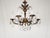 Metal Antique 6 Arm 6 Light Svelte Shimmering Brass Cut Lead Glass Crystal Chandelier For Sale - Image 7 of 11