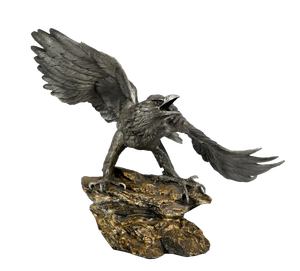 P. Brunelle, Sculpture of Bald Eagle, 20th Century, Pewter