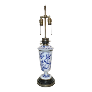 Antique 1800's Ornate Victorian Brass White Glass Electrified Oil Parlor Lamp