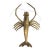 Vintage Brass Shrimp Wall Art or Decorative Object For Sale